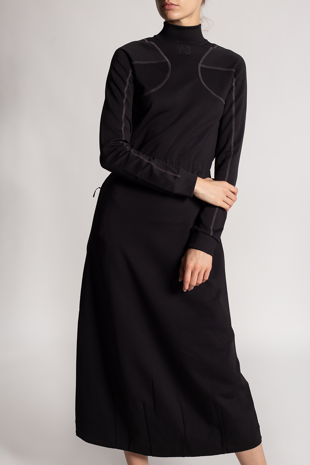 up collar Y - IetpShops Japan - 3 Yohji Yamamoto - Black Dress